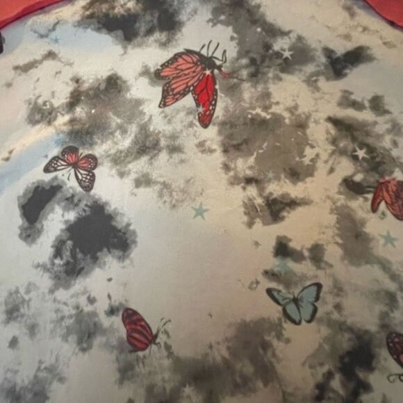 Medium Belle du Jour lightweight sleeveless hoodie w/‘Monarch butterflies - Picture 5 of 10